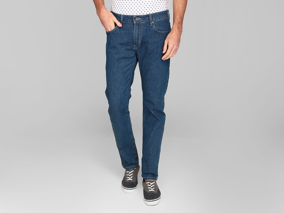 Jeans slim lavado stone wash para hombre 1