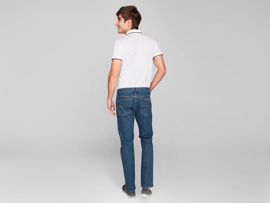 Jeans slim lavado stone wash para hombre 5