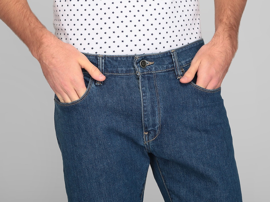 Jeans slim lavado stone wash para hombre 7