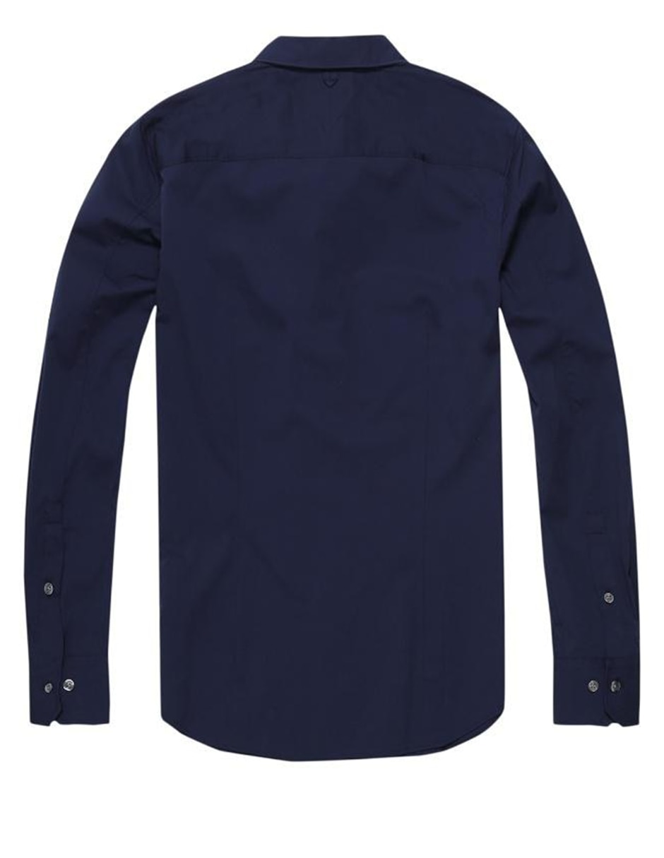 Camisa casual Tommy Jeans de algodón manga larga para hombre