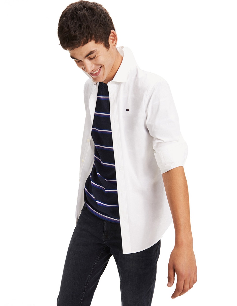Camisa casual de algodón manga larga para hombre Camisa casual de algodón manga larga para hombre