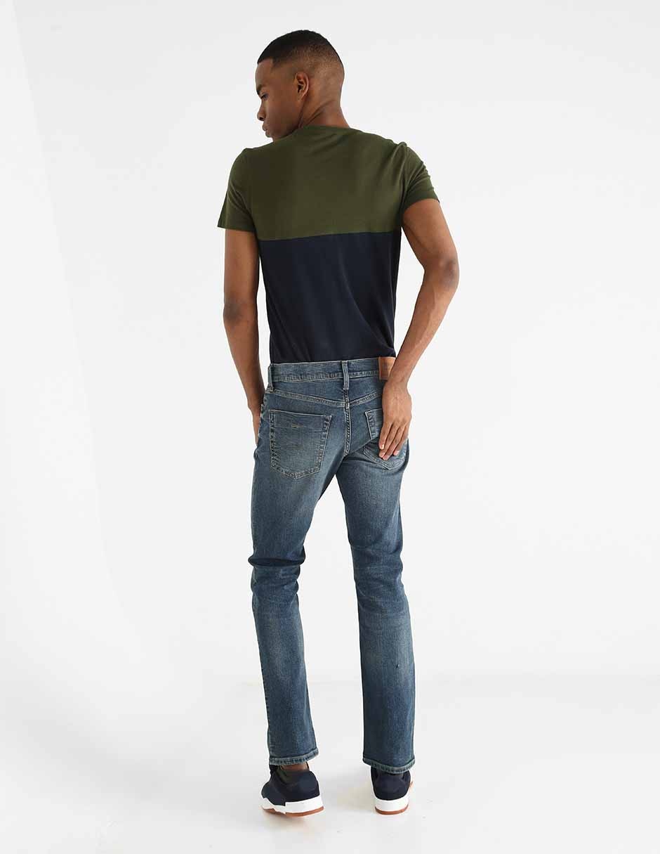 Jeans slim lavado desgastado para hombre 2