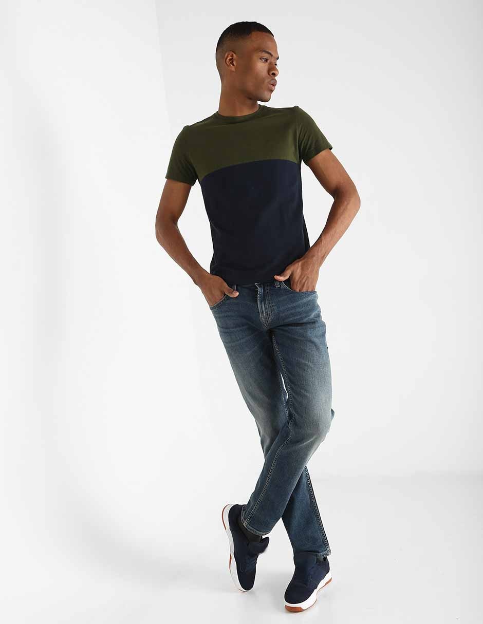 Jeans slim lavado desgastado para hombre 3