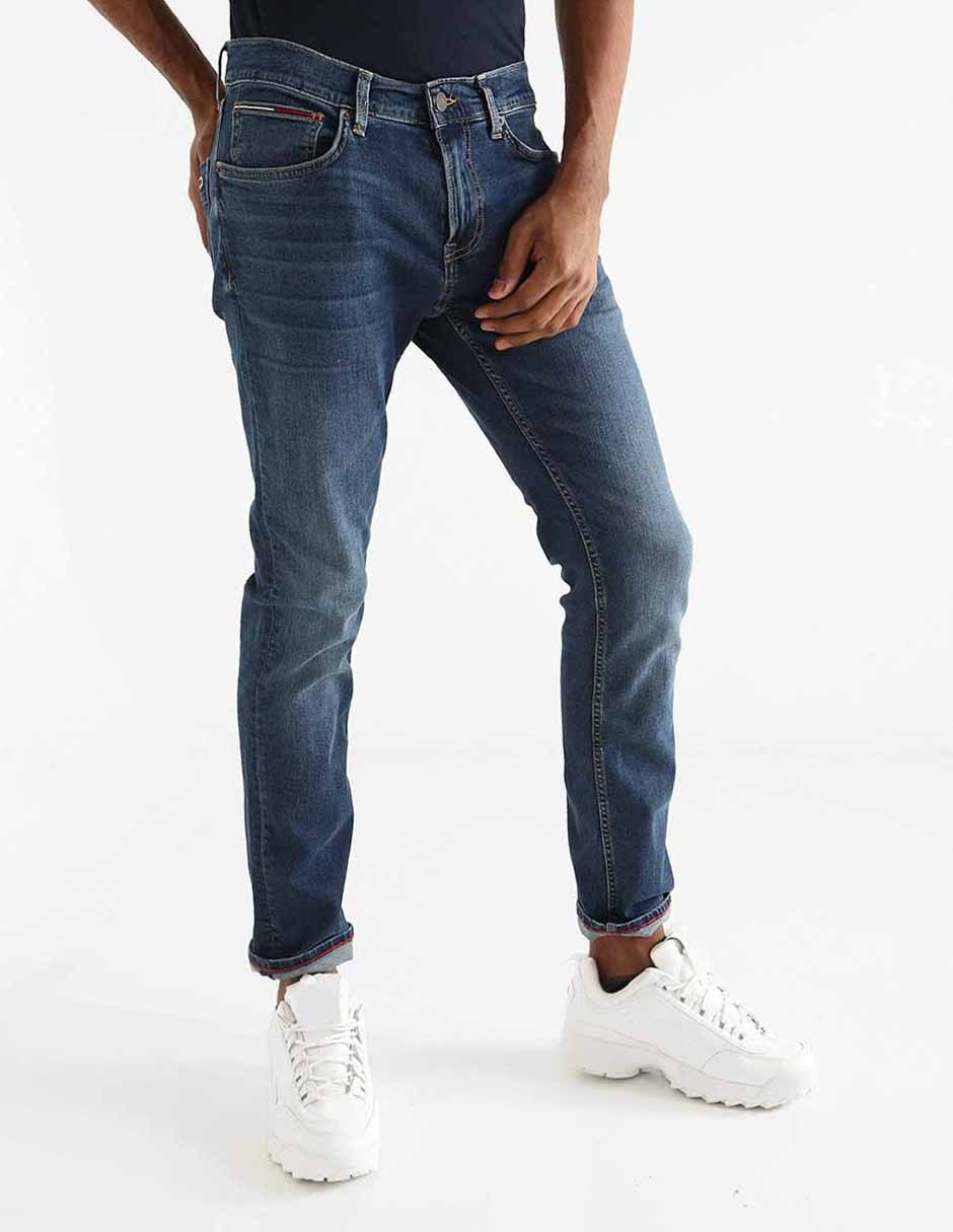 Jeans slim lavado stone wash para hombre