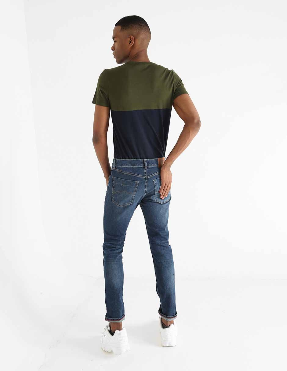Jeans slim lavado stone wash para hombre 2