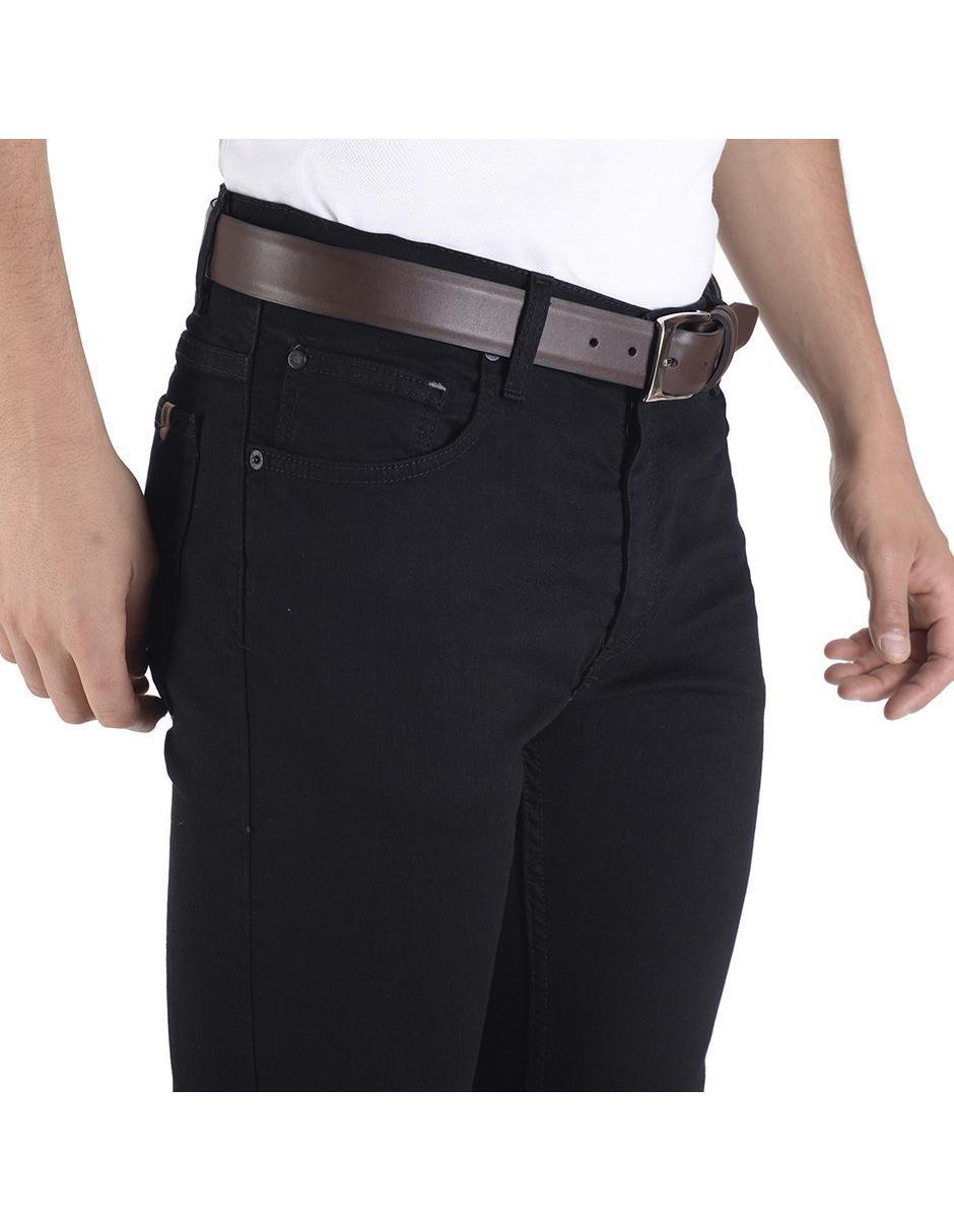 Jeans straight lavado obscuro para hombre 4