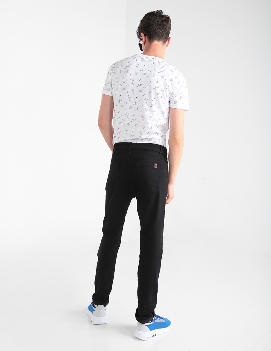 Jeans slim lavado obscuro para hombre