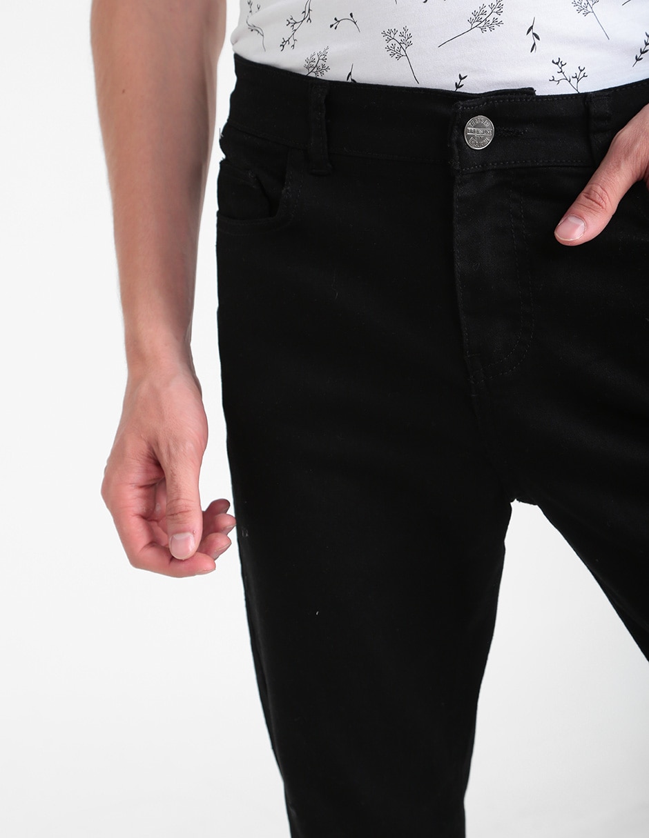 Jeans slim lavado obscuro para hombre
