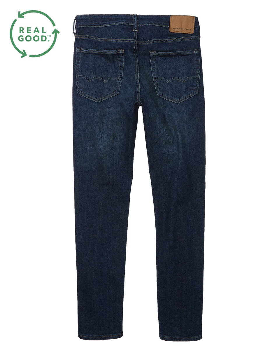 Jeans straight lavado obscuro para hombre 2
