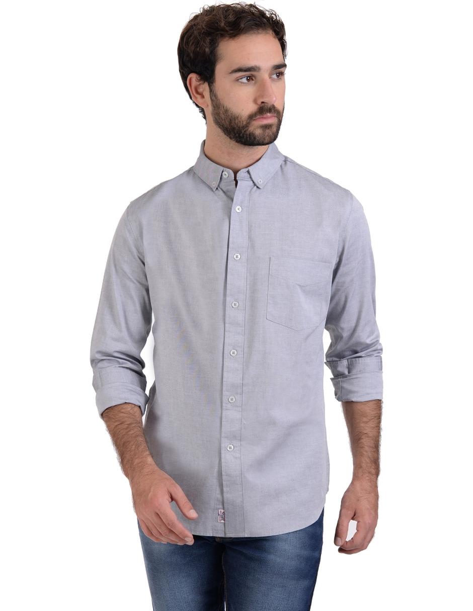 Camisa casual de algodón manga larga para hombre 1