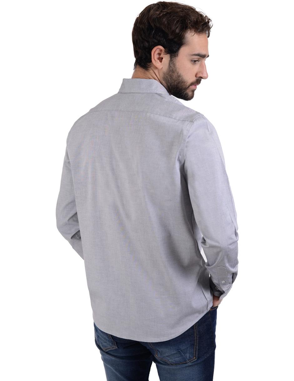 Camisa casual de algodón manga larga para hombre 4