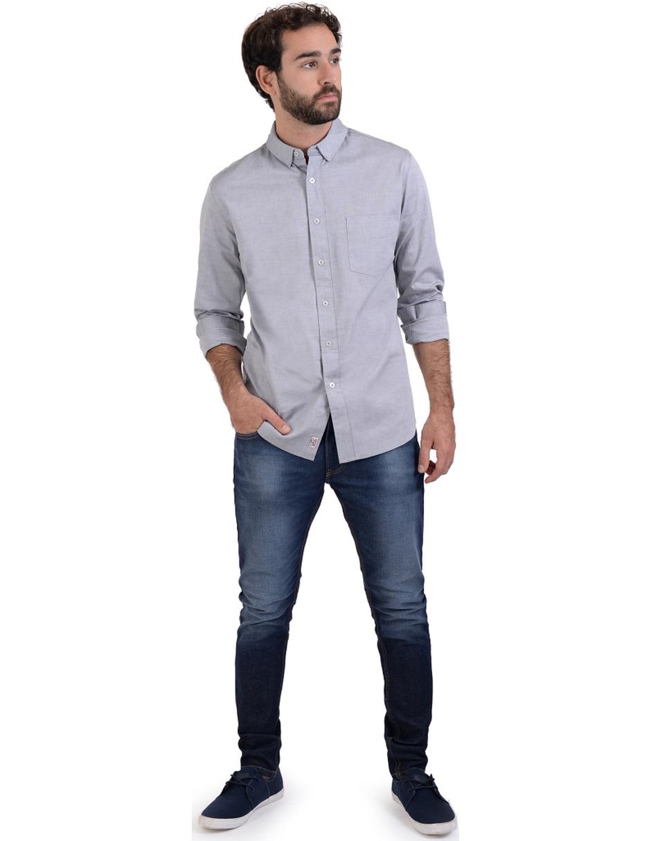 Camisa casual de algodón manga larga para hombre 2