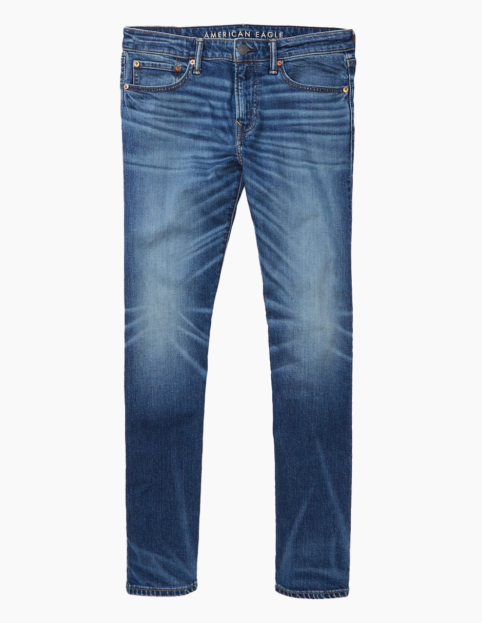 Jeans straight deslavado para hombre