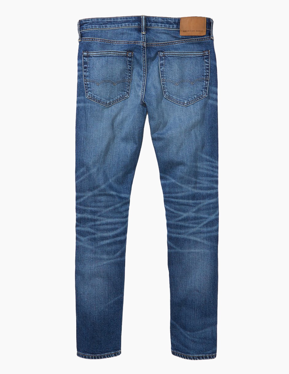 Jeans straight deslavado para hombre