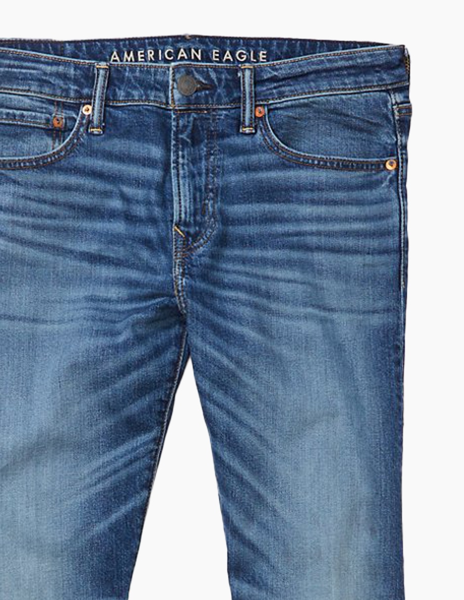 Jeans straight deslavado para hombre