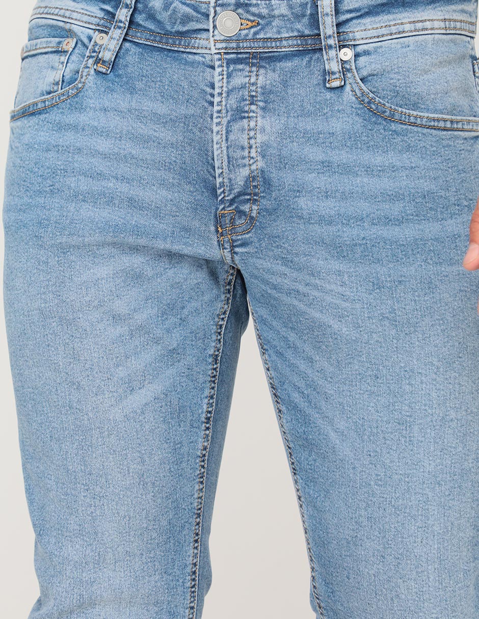 Jeans slim lavado claro para hombre 7