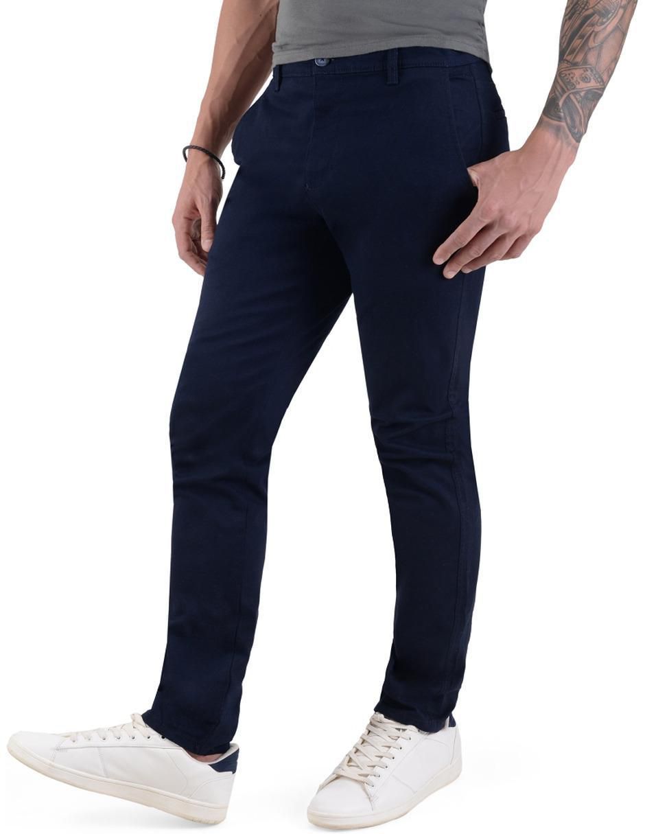 Pantalón chino slim de algodón para hombre 4