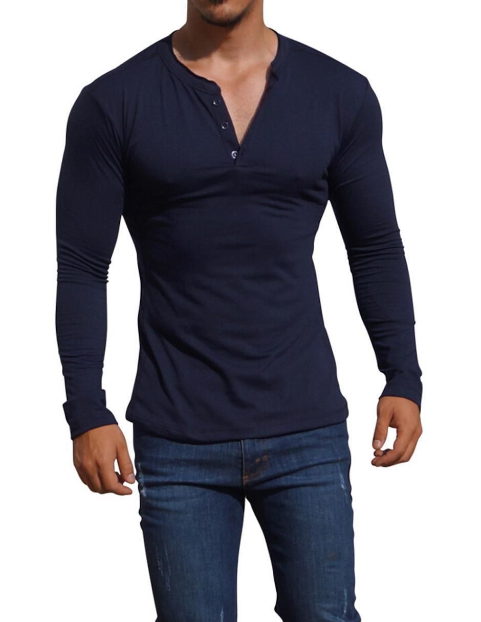 Playera John Leopard cuello mao para hombre