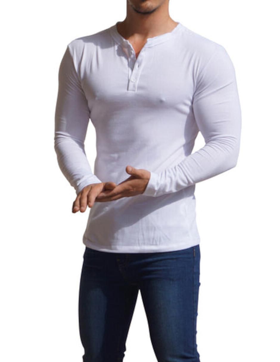 Playera cuello mao para hombre 1