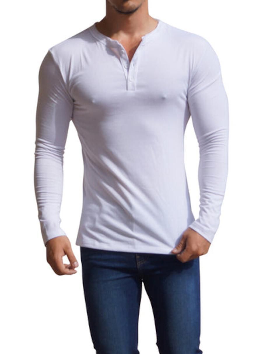 Playera cuello mao para hombre 2