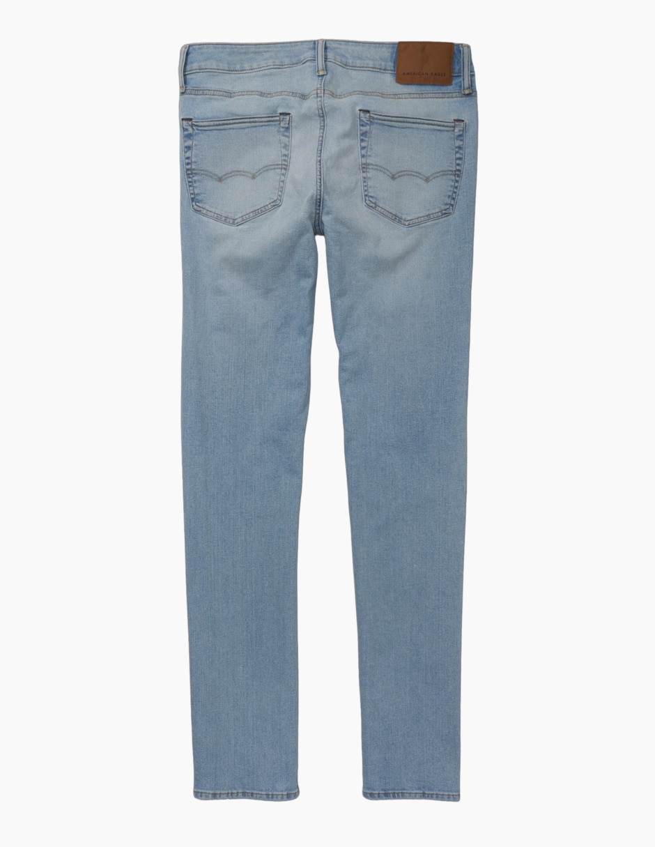 Jeans skinny lavado claro para hombre