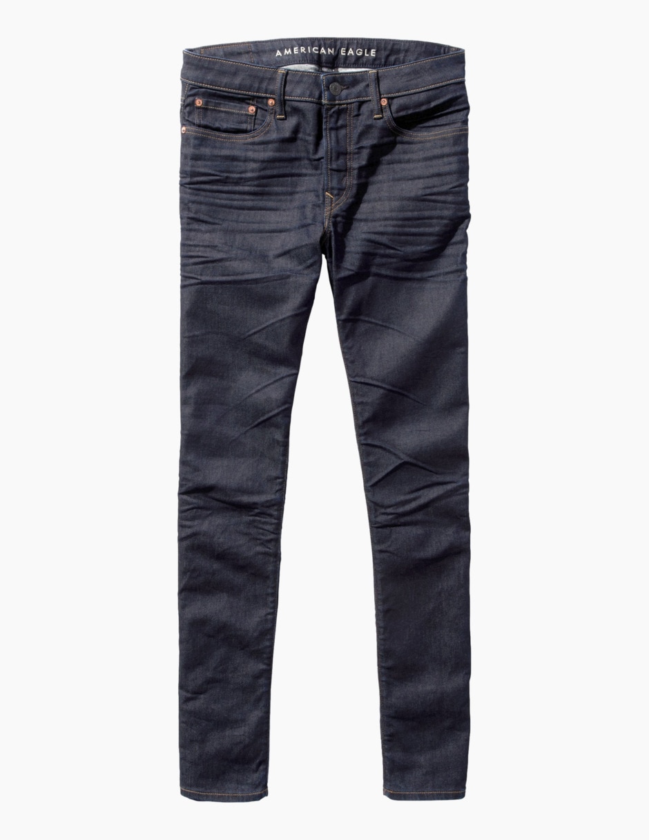 Jeans straight American Eagle lavado rinse para hombre