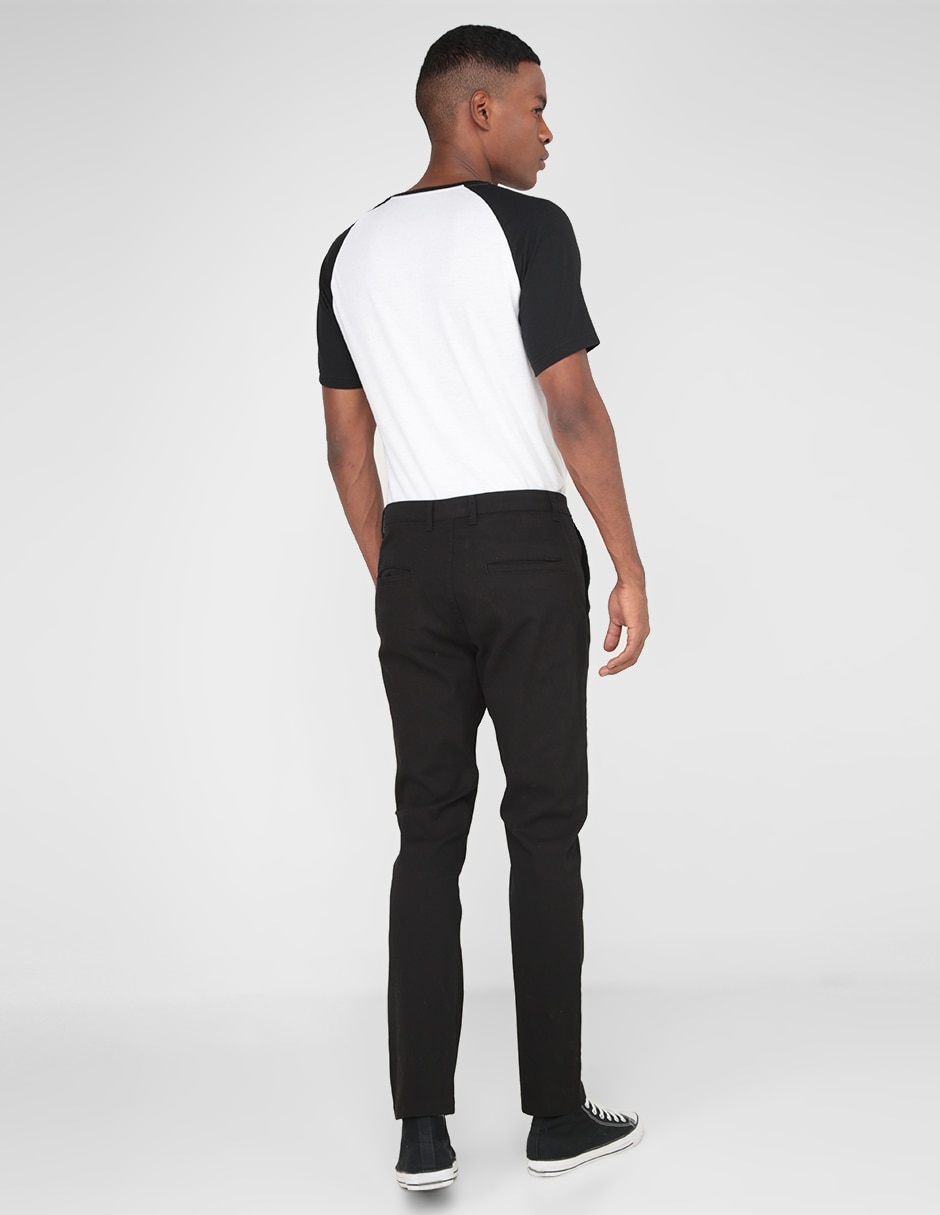 Pantalón casual chino slim de algodón para hombre 2