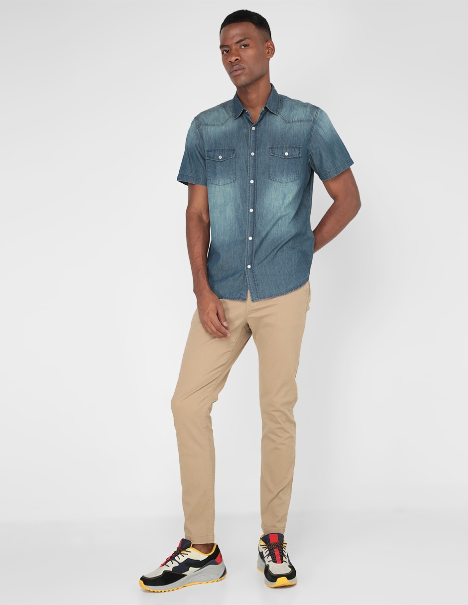 Pantalón casual chino slim That'S It de algodón para hombre