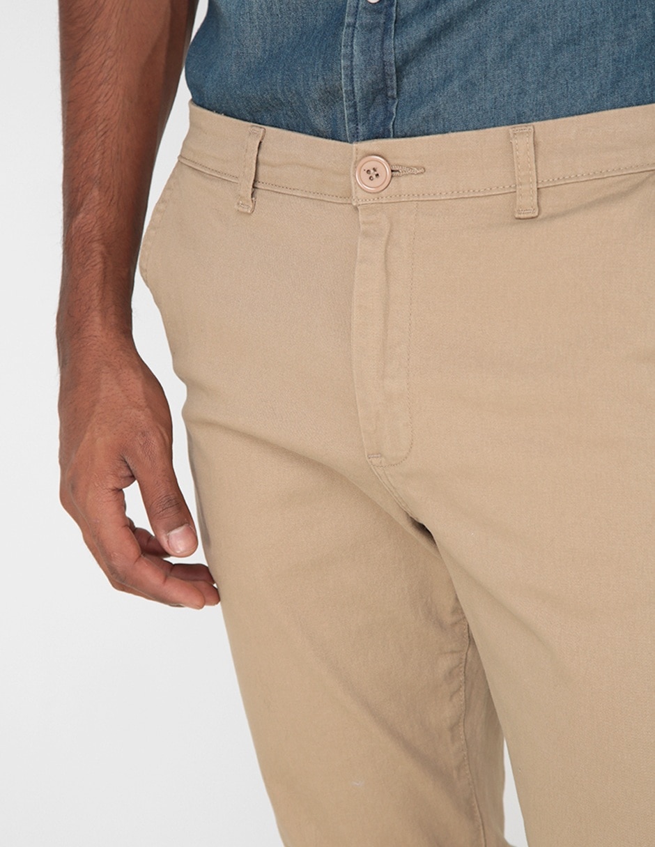Pantalón casual chino slim That'S It de algodón para hombre