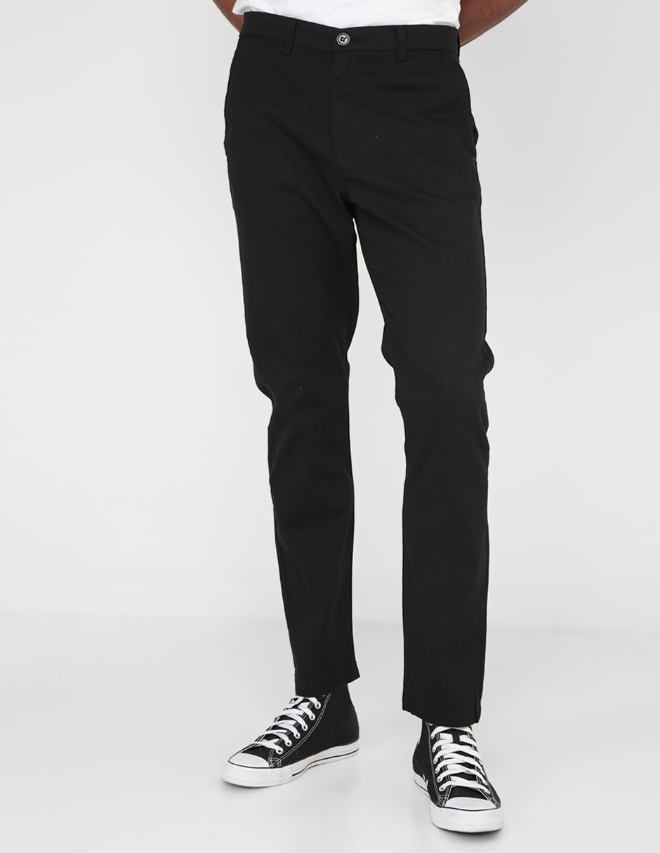 Pantalón casual chino slim de algodón para hombre