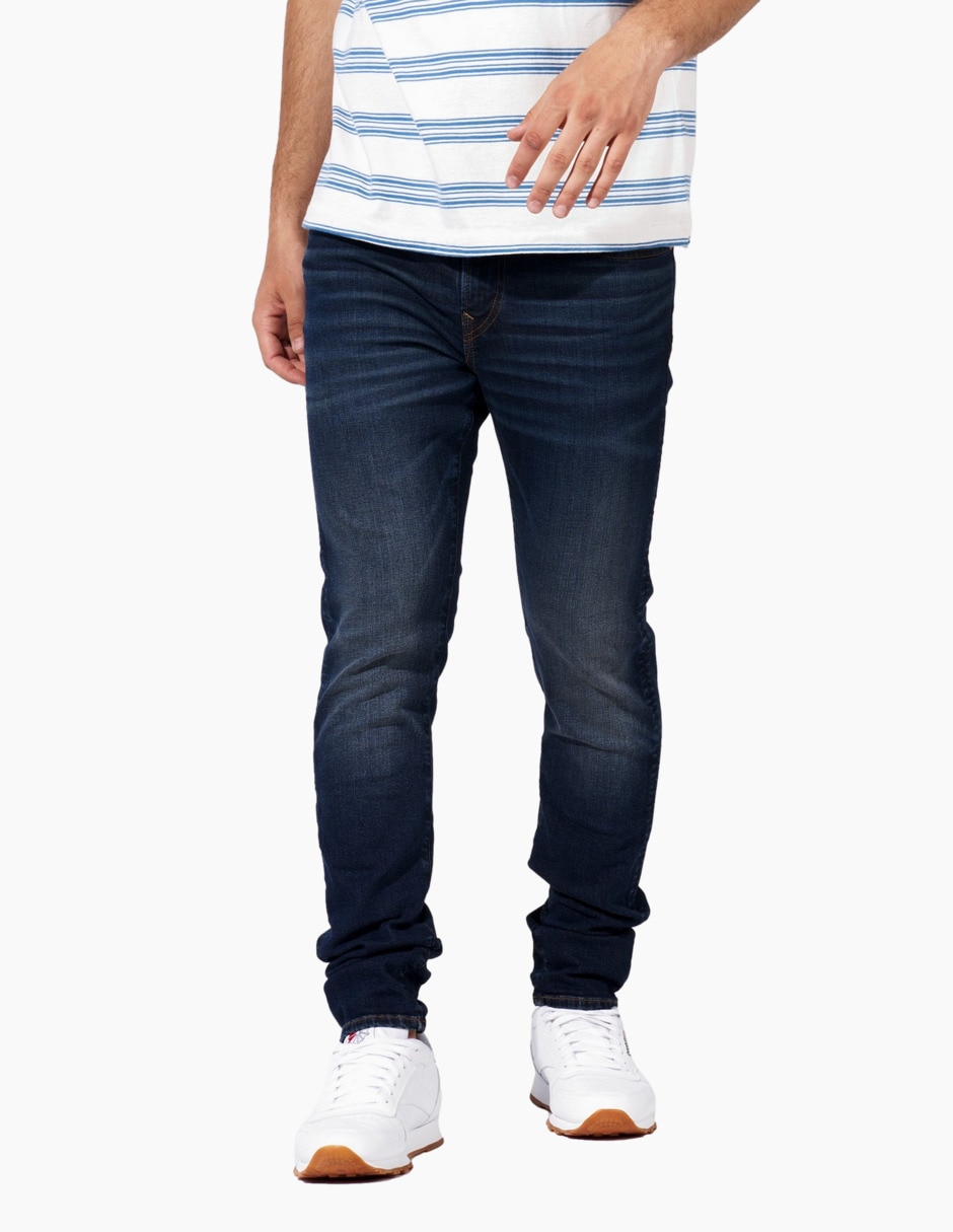 Jeans skinny deslavado para hombre
