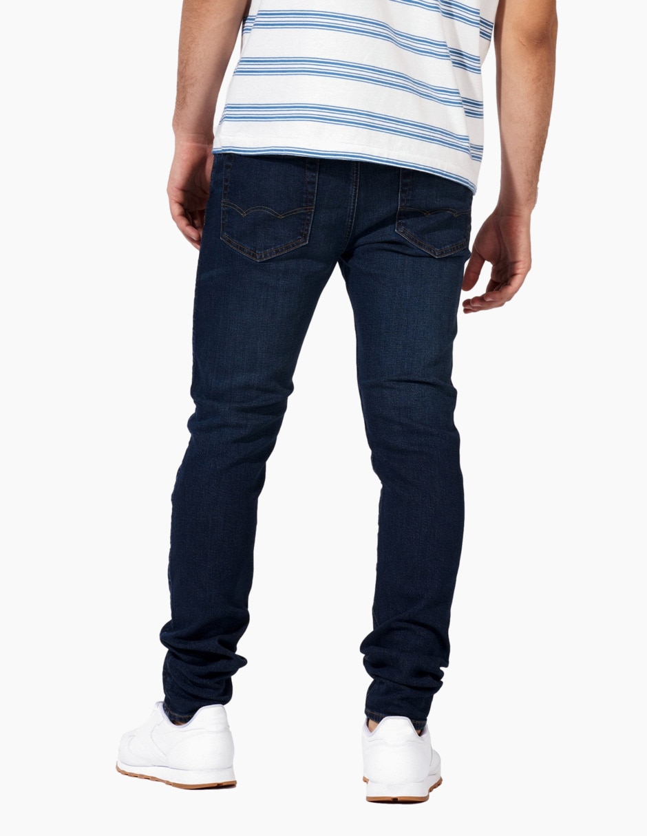 Jeans skinny deslavado para hombre