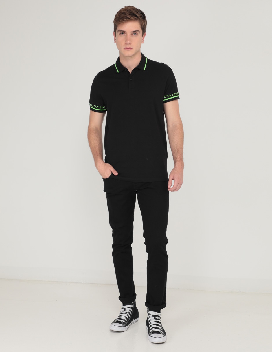 Jeans straight lavado obscuro para hombre 4