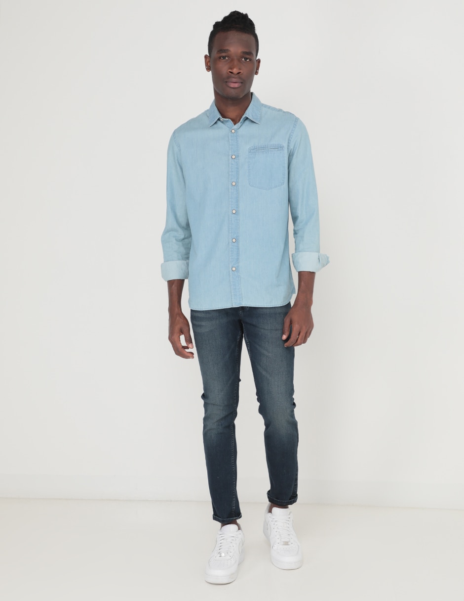 Jeans skinny Calvin Klein deslavado para hombre 3