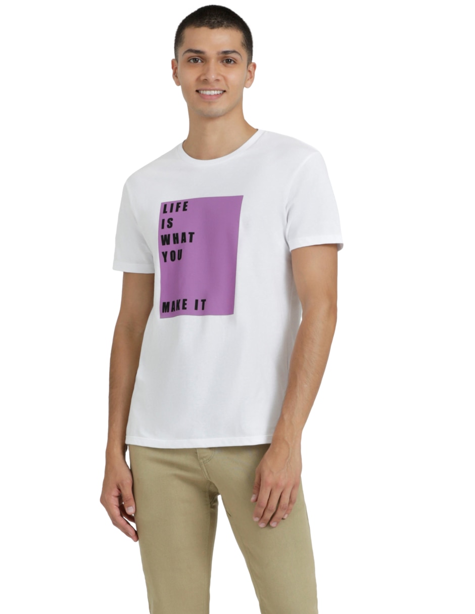 Playera cuello redondo para hombre
