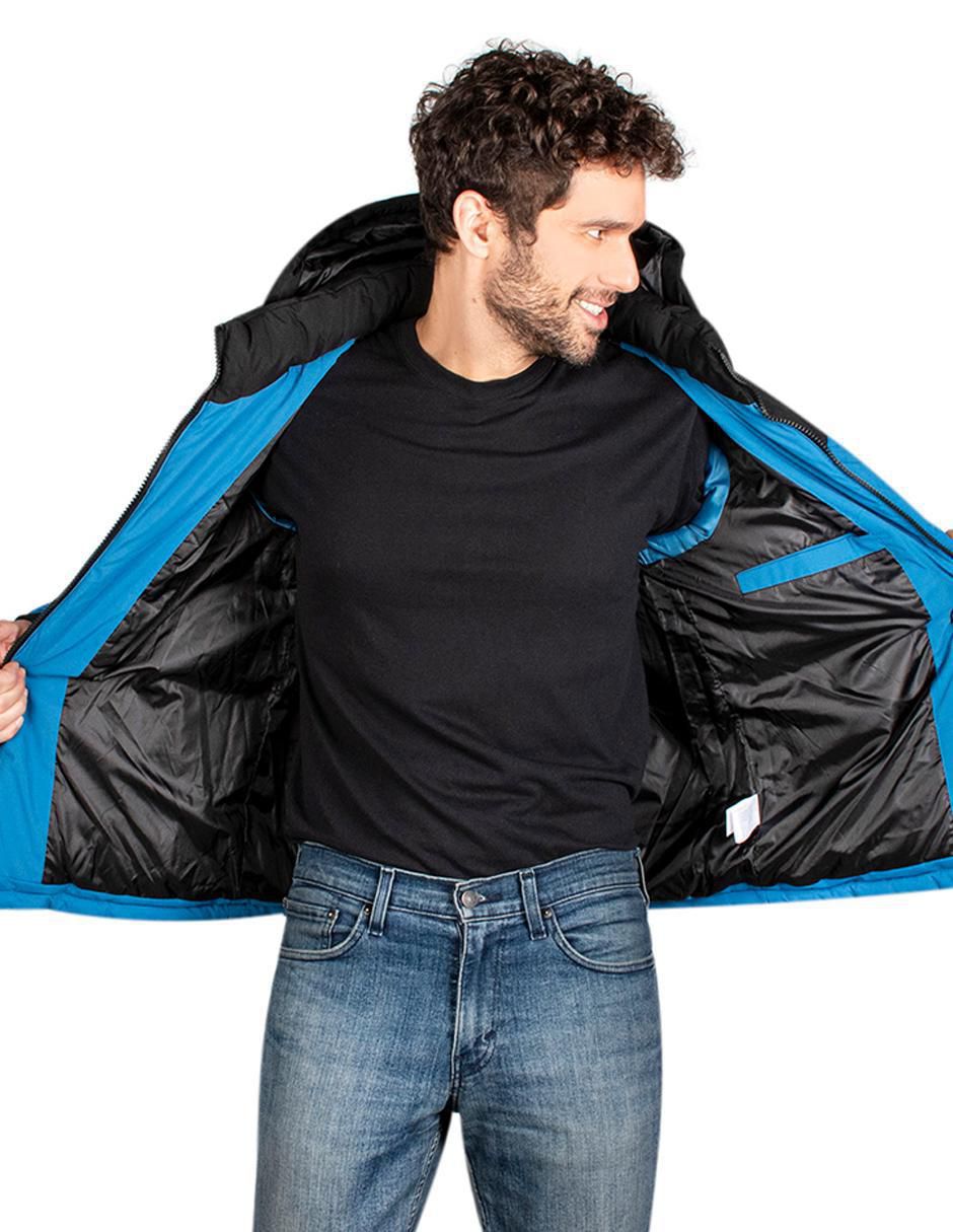 Chamarra casual impermeable capucha desmontable para hombre