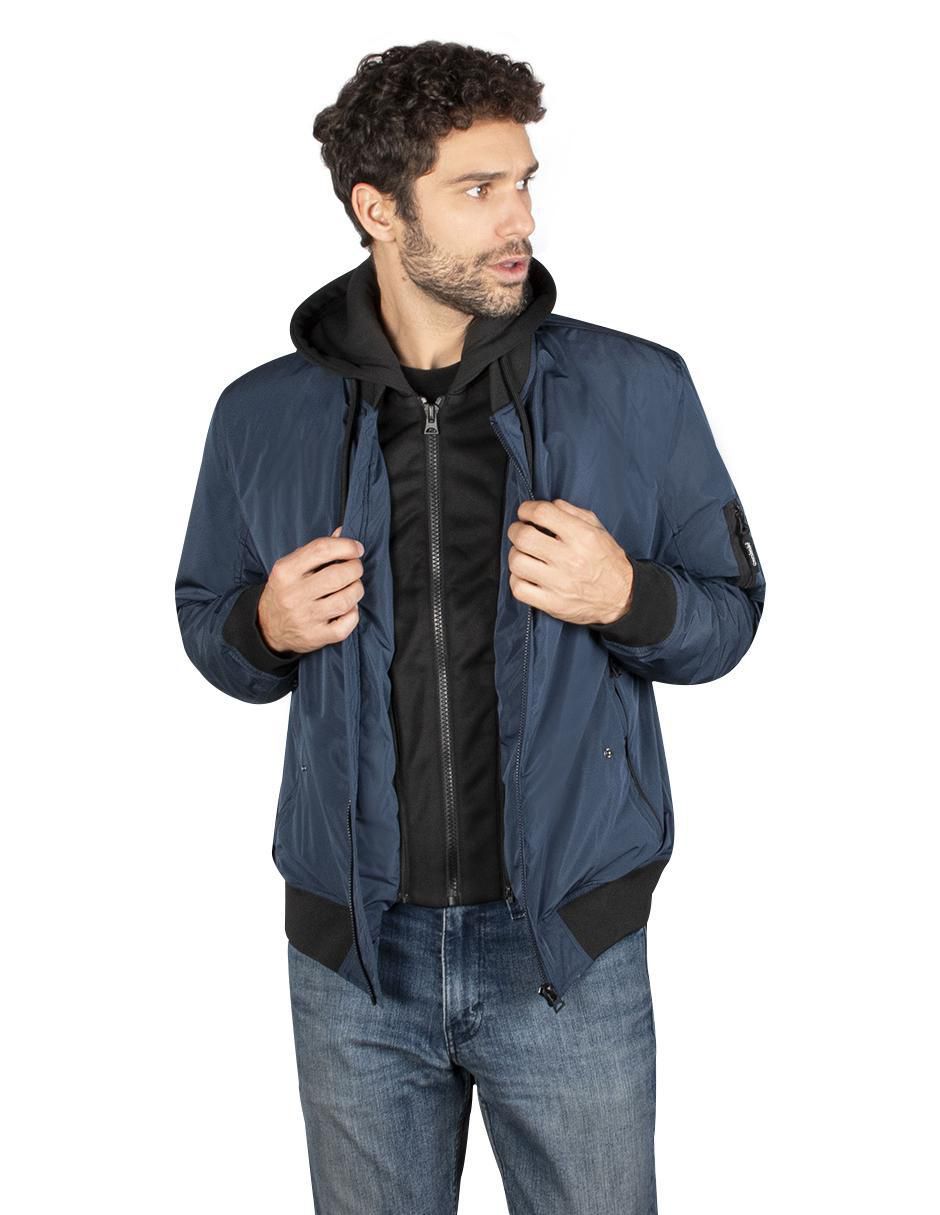 Chamarra impermeable con capucha para hombre