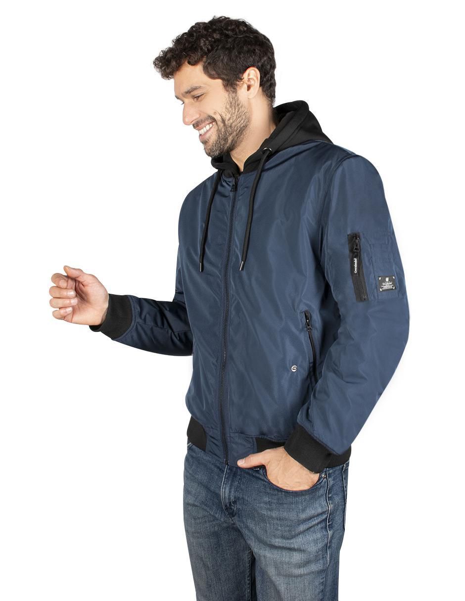 Chamarra casual impermeable con capucha para hombre 3