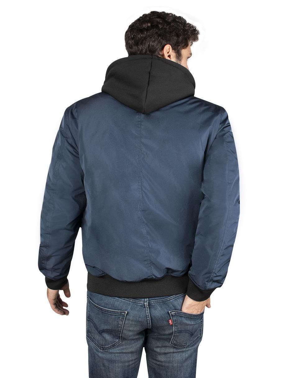 Chamarra casual impermeable con capucha para hombre 4