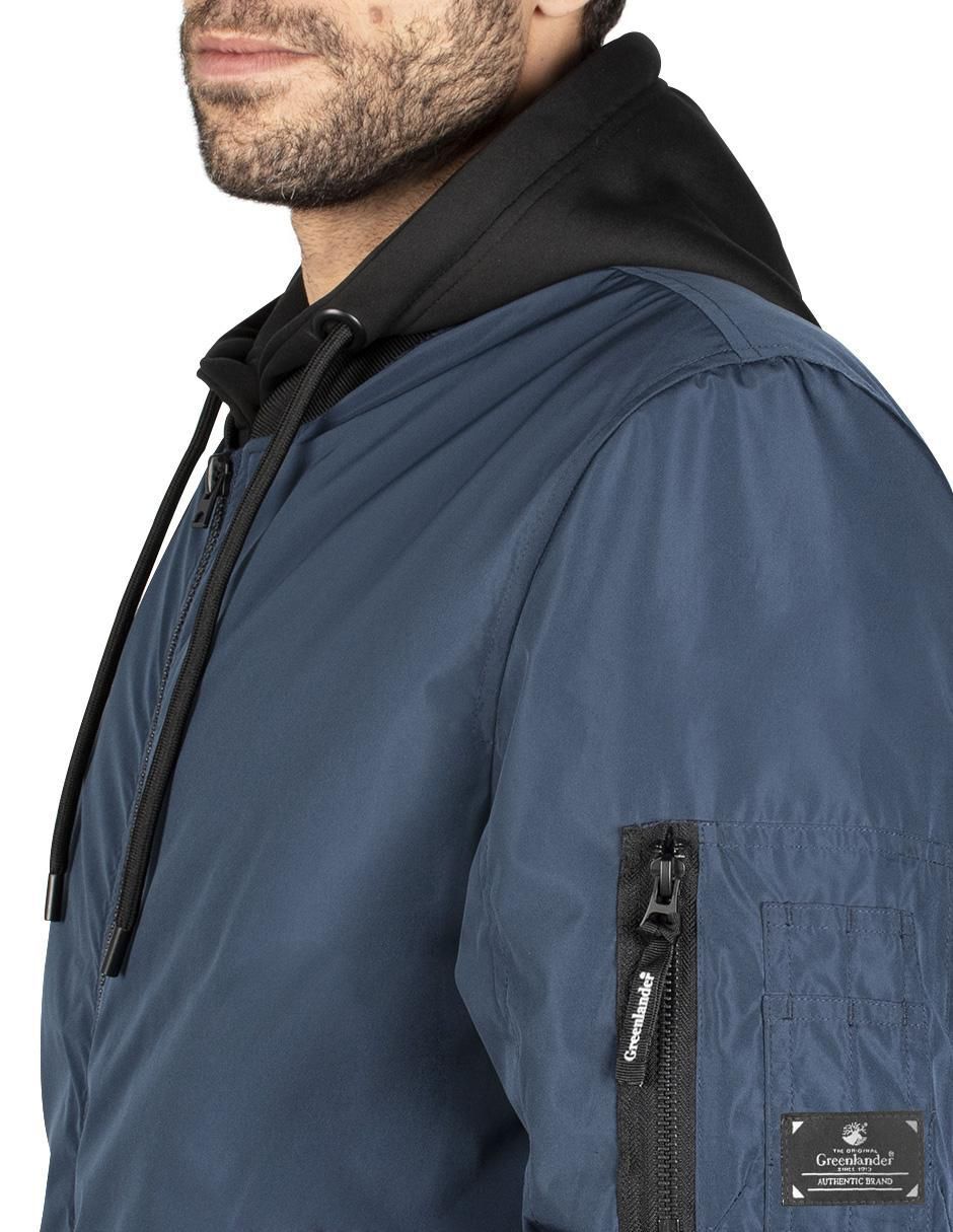 Chamarra casual impermeable con capucha para hombre 6