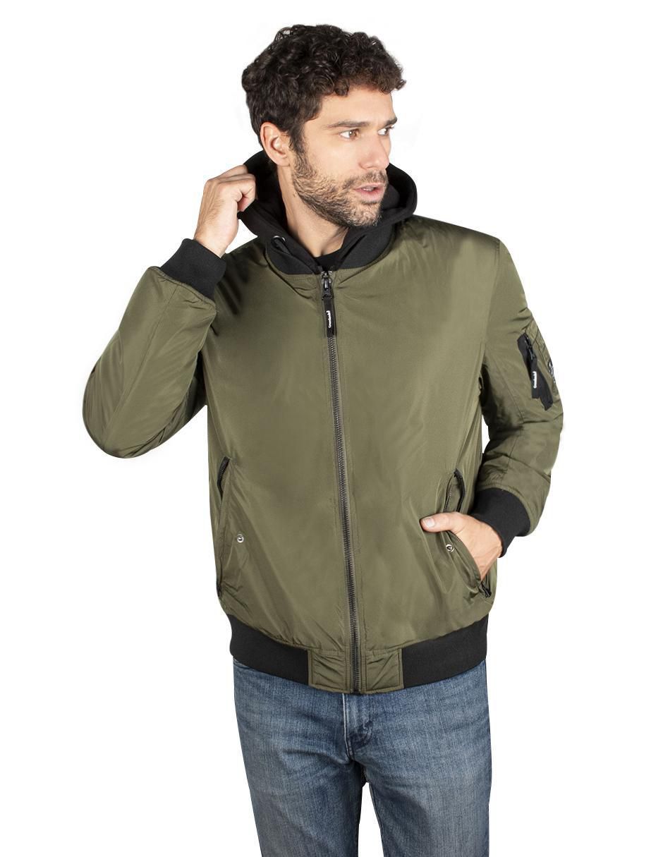 Chamarra impermeable con capucha para hombre Chamarra impermeable con capucha para hombre