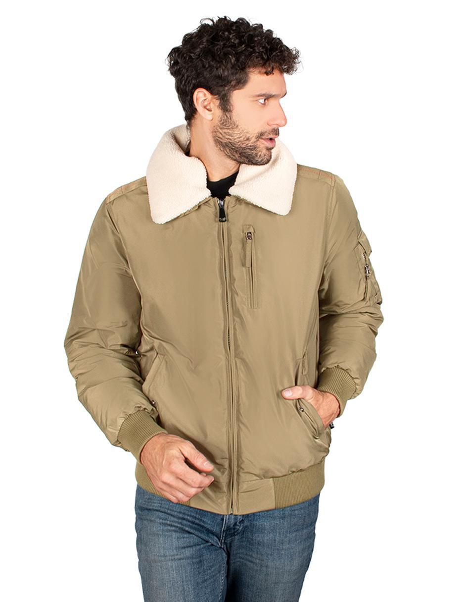 Chamarra casual cuello desmontable para hombre 1