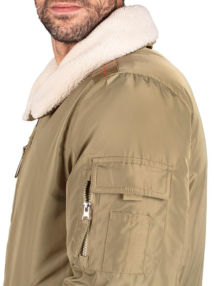 Chamarra casual cuello desmontable para hombre 4