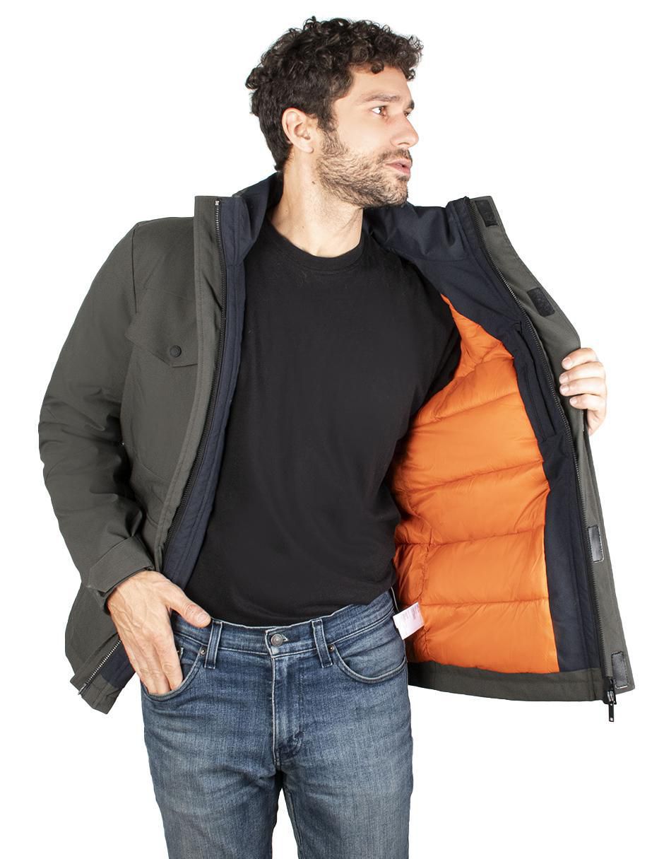 Chamarra casual impermeable con bolsillos para hombre 2