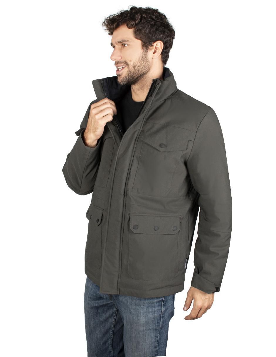 Chamarra casual impermeable con bolsillos para hombre 3