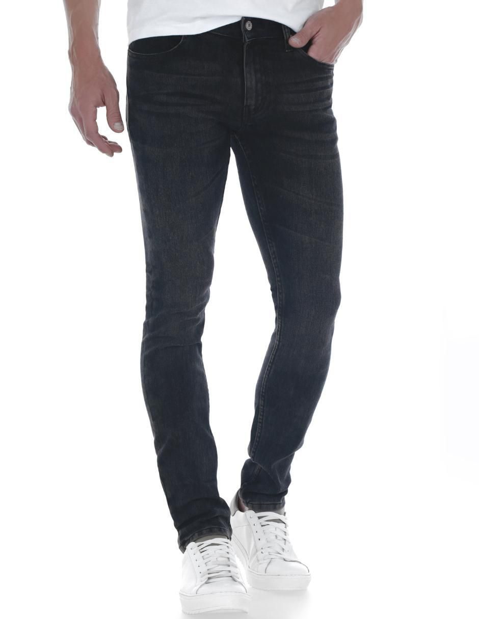 Jeans slim lavado rinse para hombre 1