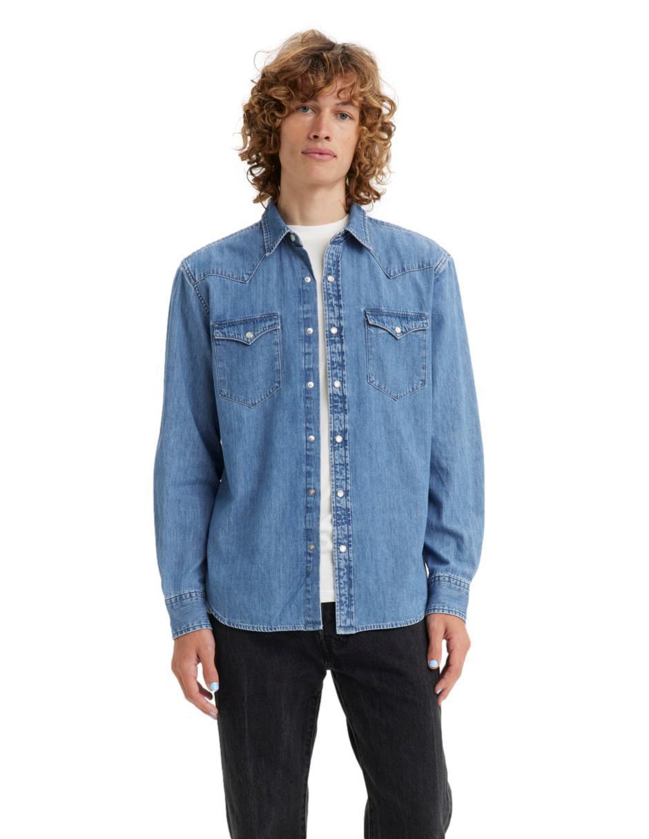 Camisa casual de algodón manga larga para hombre Camisa casual de algodón manga larga para hombre