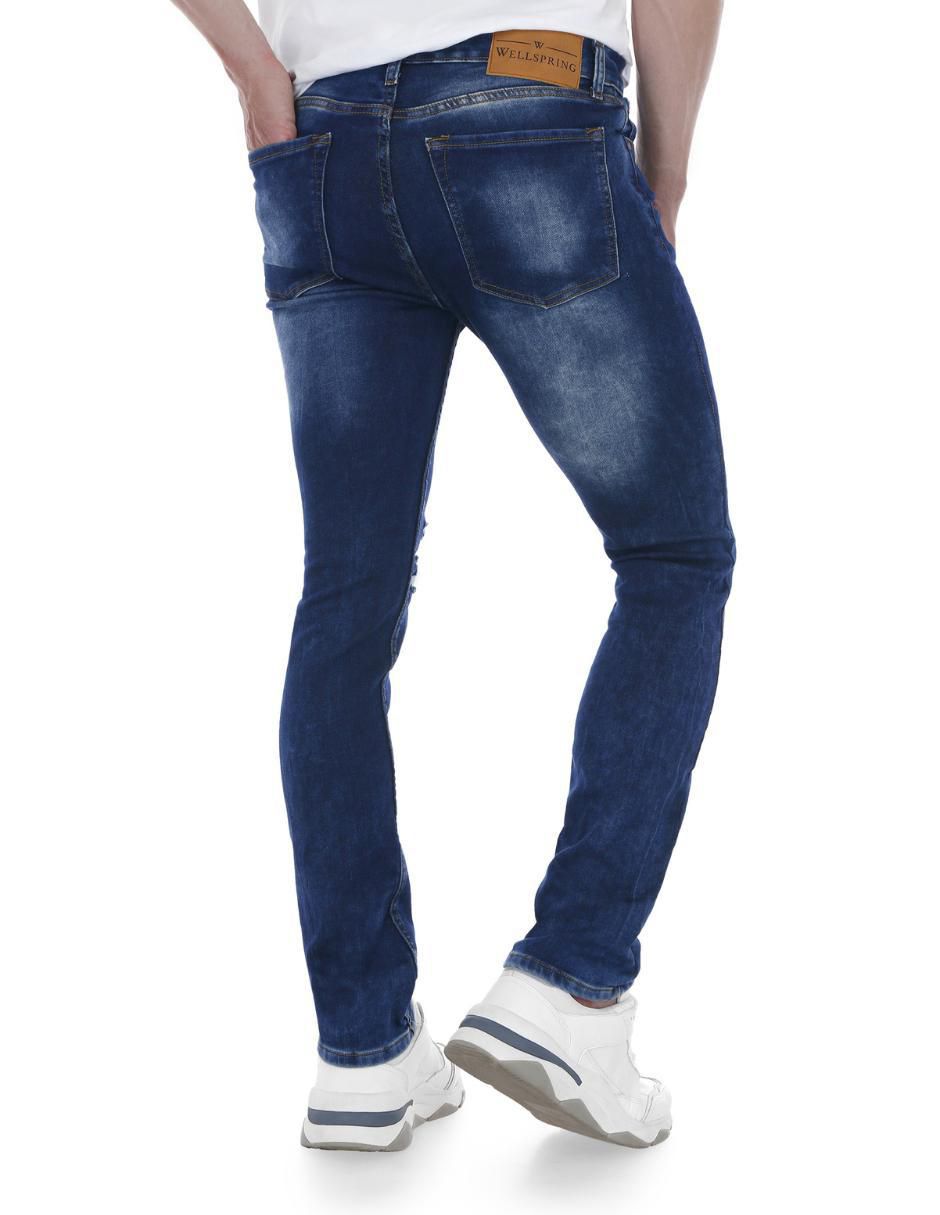 Jeans slim Savage Monkey Wellspring lavado desgastado para hombre