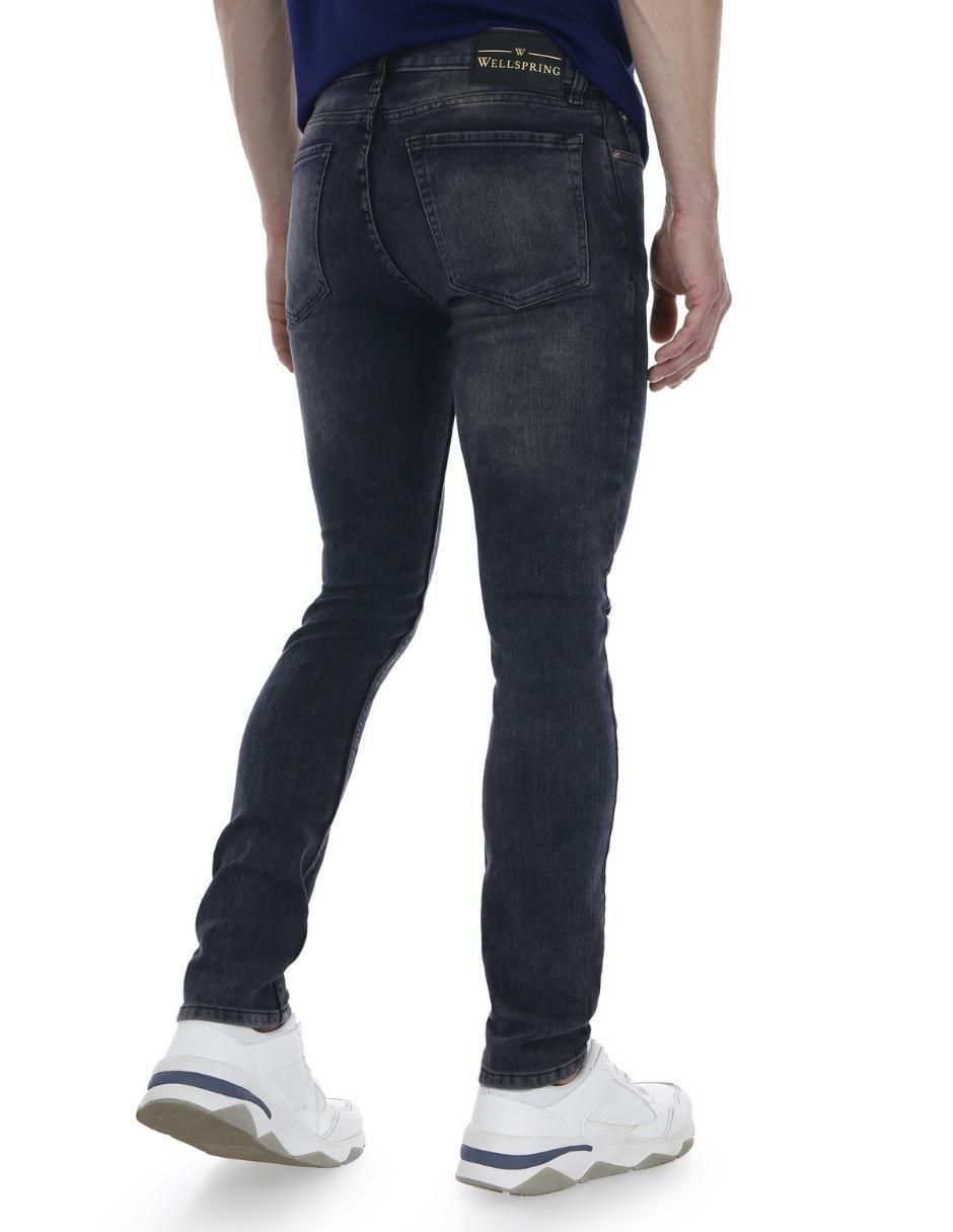 Jeans slim lavado desgastado para hombre Jeans slim lavado desgastado para hombre