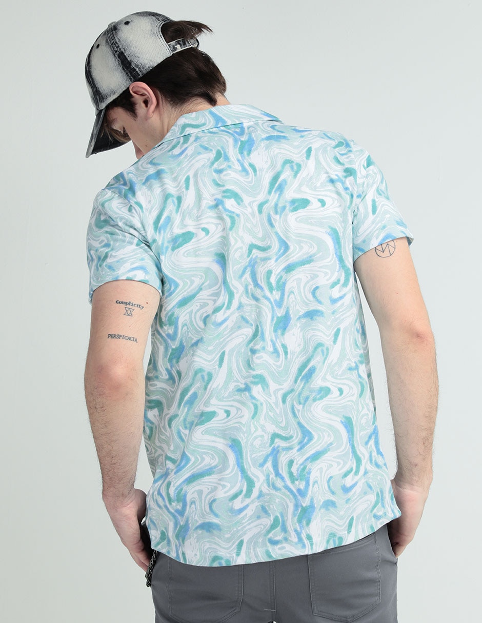 Camisa casual de algodón manga corta para hombre 5